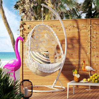 Hanging Chair Ibiza White - JULIA VENCE STORE