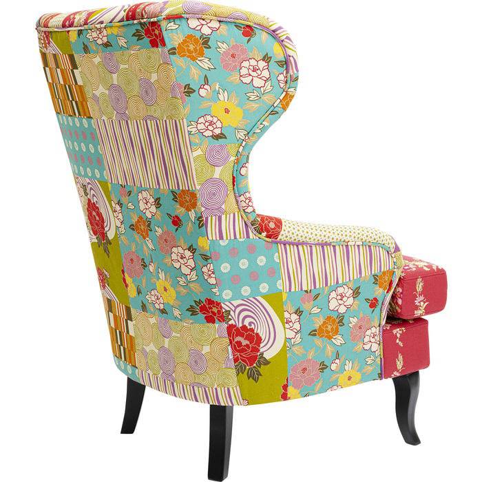 Armchair Patchwork Red - JULIA VENCE STORE