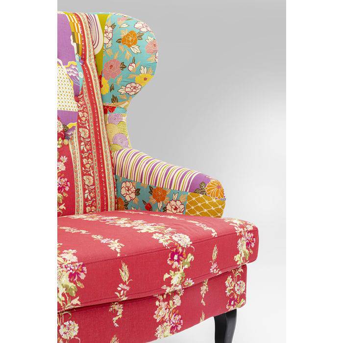 Armchair Patchwork Red - JULIA VENCE STORE