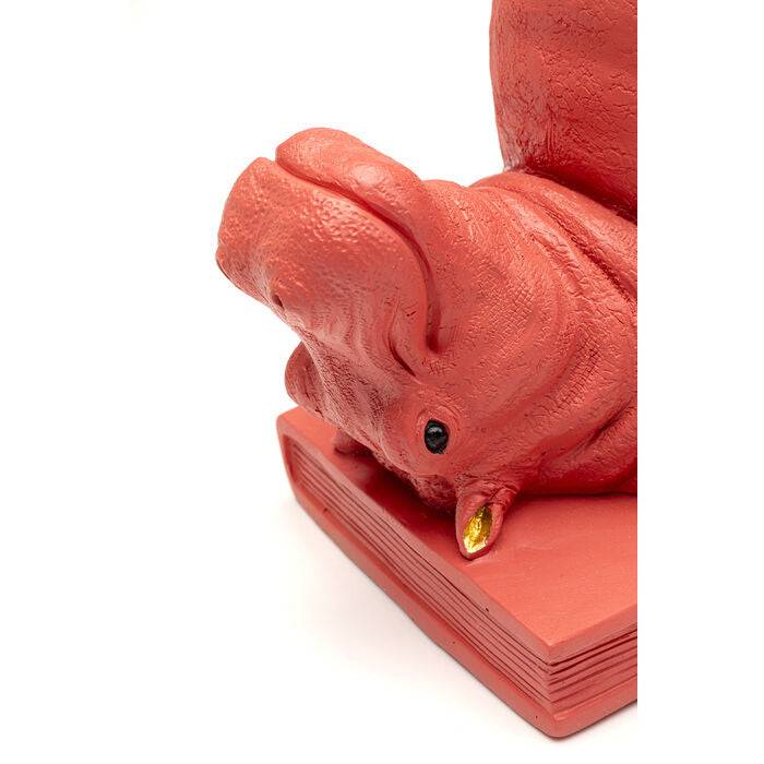 Pink Hippo Bookends