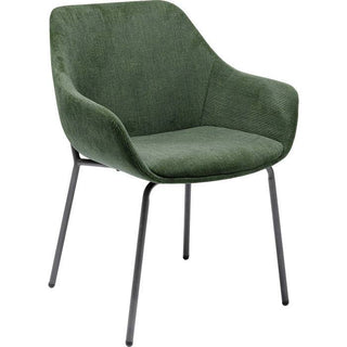Chair with Armrest Avignon Green - JULIA VENCE STORE