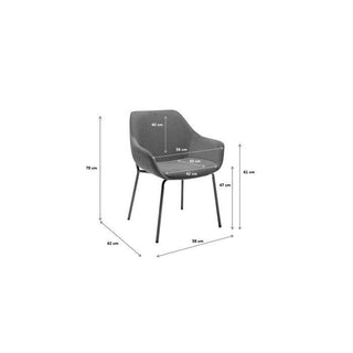 Chair with Armrest Avignon Green - JULIA VENCE STORE
