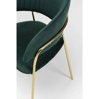 Chair with Armrest Belle Green (2/Set) - JULIA VENCE STORE