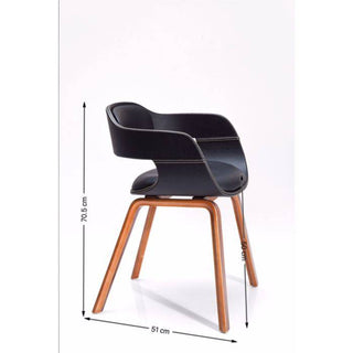 Chair with Armrest Costa Walnut - JULIA VENCE STORE