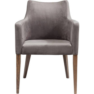 Chair with Armrest Mode Velvet Grey - JULIA VENCE STORE