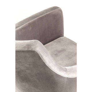 Chair with Armrest Mode Velvet Grey - JULIA VENCE STORE