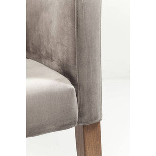 Chair with Armrest Mode Velvet Grey - JULIA VENCE STORE