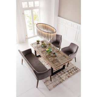 Chair with Armrest Mode Velvet Grey - JULIA VENCE STORE