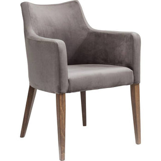 Chair with Armrest Mode Velvet Grey - JULIA VENCE STORE