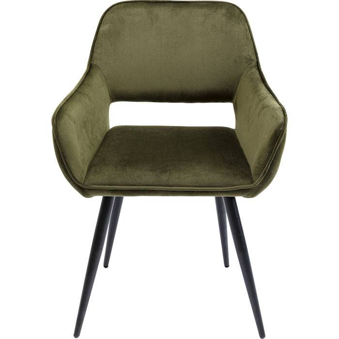 Chair with Armrest San Francisco Dark Green - JULIA VENCE STORE