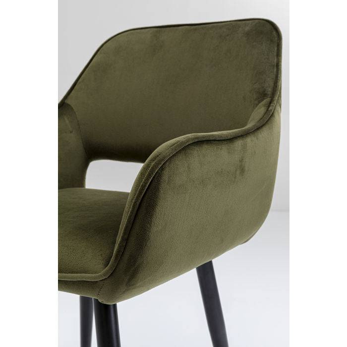 Chair with Armrest San Francisco Dark Green - JULIA VENCE STORE