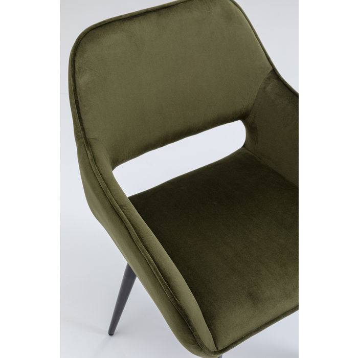Chair with Armrest San Francisco Dark Green - JULIA VENCE STORE