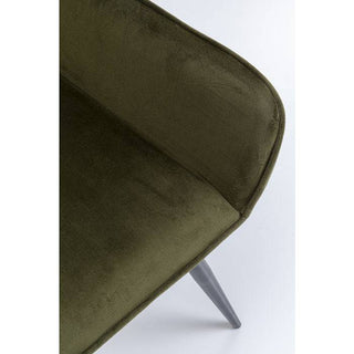 Chair with Armrest San Francisco Dark Green - JULIA VENCE STORE