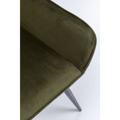 Chair with Armrest San Francisco Dark Green - JULIA VENCE STORE