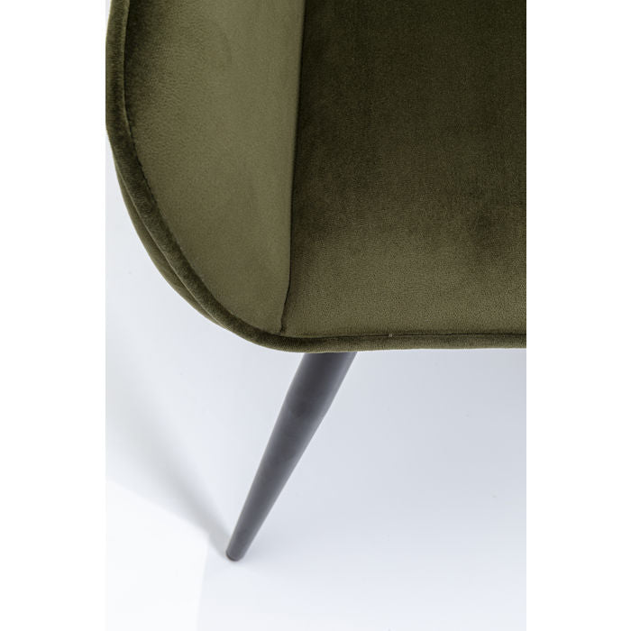 Chair with Armrest San Francisco Dark Green - JULIA VENCE STORE