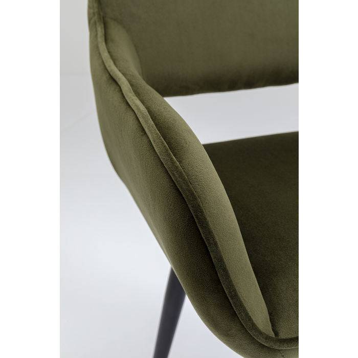 Chair with Armrest San Francisco Dark Green - JULIA VENCE STORE