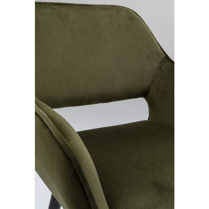 Chair with Armrest San Francisco Dark Green - JULIA VENCE STORE