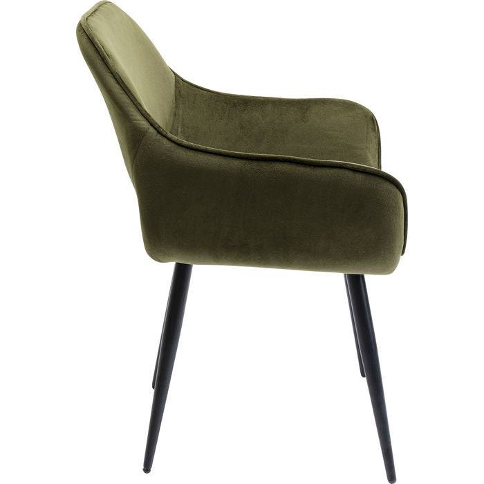 Chair with Armrest San Francisco Dark Green - JULIA VENCE STORE
