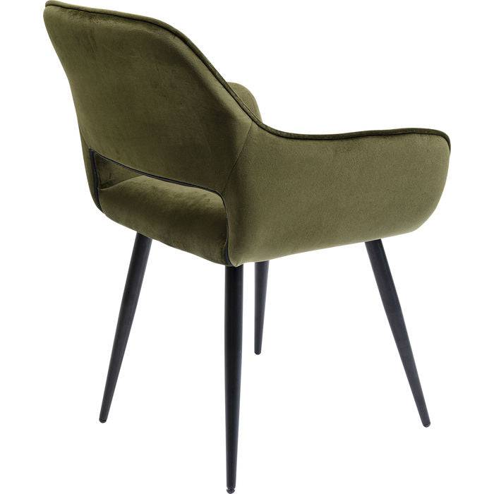 Chair with Armrest San Francisco Dark Green - JULIA VENCE STORE