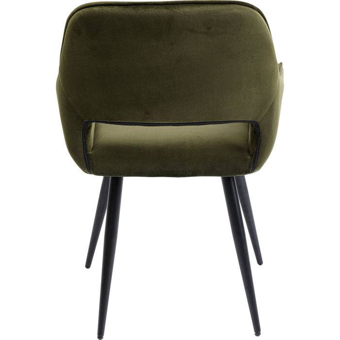Chair with Armrest San Francisco Dark Green - JULIA VENCE STORE