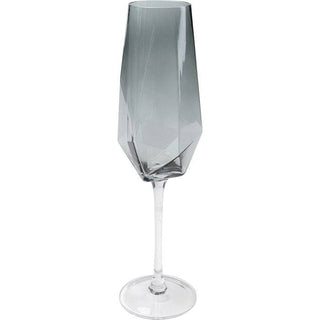 Smoky Champagne Glass