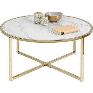 Coffee Table West Beach Brass Ø80cm - JULIA VENCE STORE