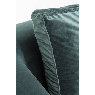 Corner Sofa Gianni Velvet Dark Green Right black - JULIA VENCE STORE