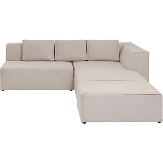 Corner Sofa Infinity Ottomane Creme Right - JULIA VENCE STORE