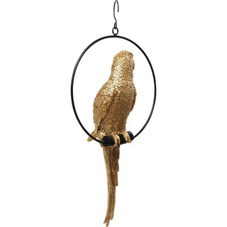 Deco Object Swinging Parrot Gold - JULIA VENCE STORE