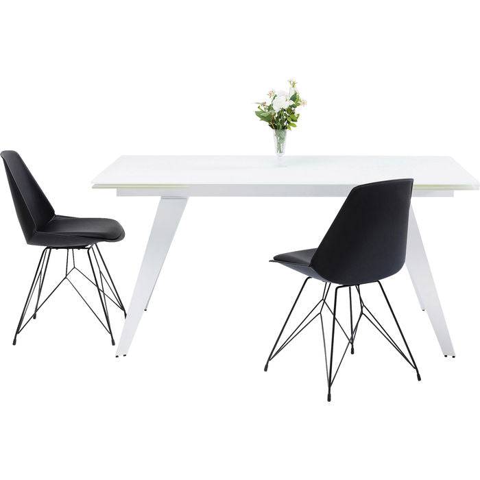 Extension Table Amsterdam White 160(40+40)x90cm - JULIA VENCE STORE