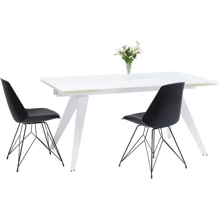 Extension Table Amsterdam White 160(40+40)x90cm - JULIA VENCE STORE