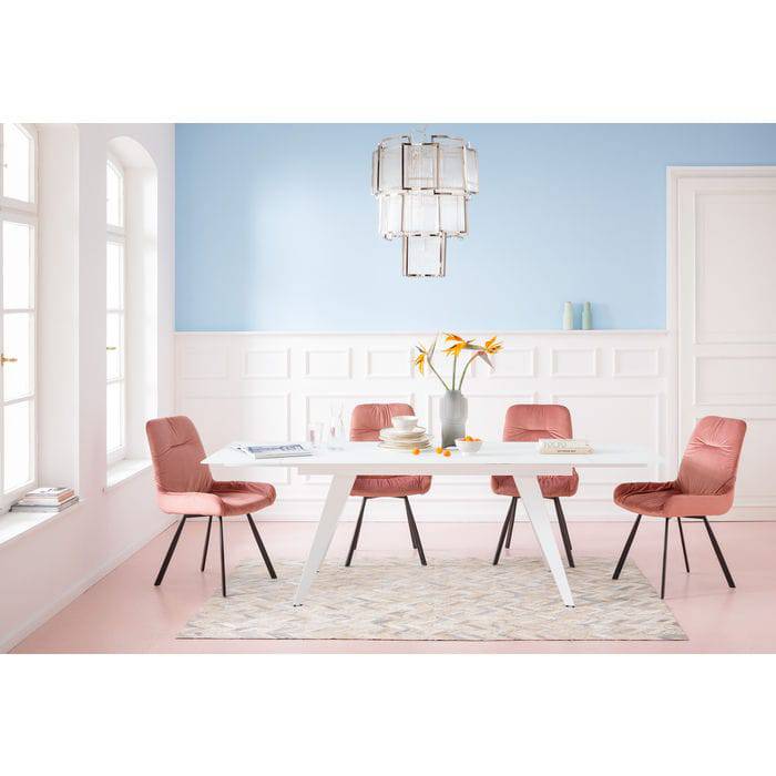 Extension Table Amsterdam White 160(40+40)x90cm - JULIA VENCE STORE