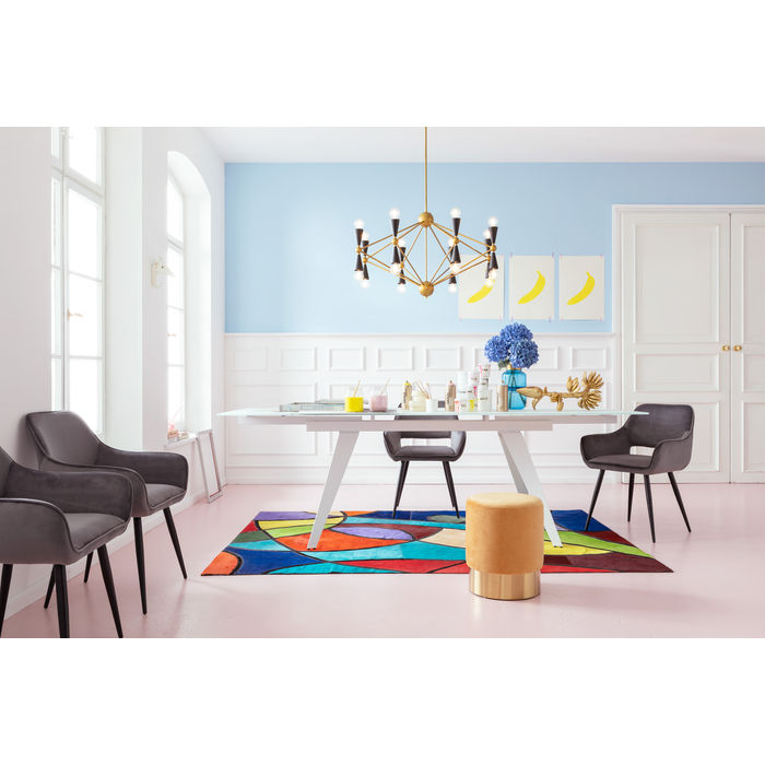Extension Table Amsterdam White 160(40+40)x90cm - JULIA VENCE STORE