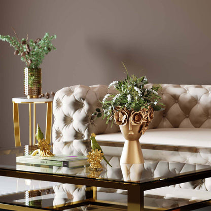 Deco Vase Flowercrown Gold 20cm
