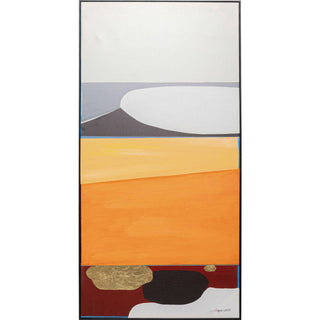 Framed Picture Abstract Shapes Orange 73x143cm - DEKOR