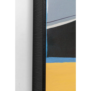 Framed Picture Abstract Shapes Orange 73x143cm - DEKOR