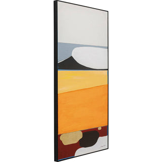 Framed Picture Abstract Shapes Orange 73x143cm - DEKOR