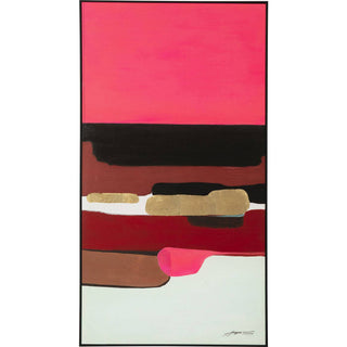 Framed Picture Abstract Shapes Pink 73x143cm - DEKOR