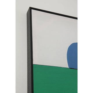Framed Picture Abstract Shapes Green 73x143cm - DEKOR