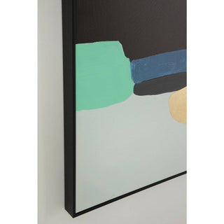 Framed Picture Abstract Shapes Green 73x143cm - DEKOR