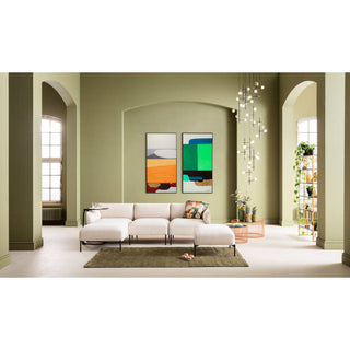 Framed Picture Abstract Shapes Green 73x143cm - DEKOR