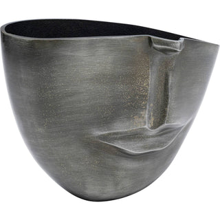 Vase Half Face Anthracite 31cm - DEKOR