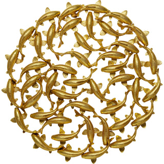 Wall Object School of Koi Gold √ò160cm - DEKOR