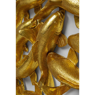 Wall Object School of Koi Gold √ò160cm - DEKOR