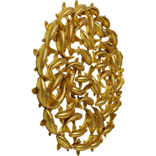 Wall Object School of Koi Gold √ò160cm - DEKOR
