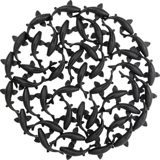 Wall Object School of Koi Black √ò160cm - DEKOR
