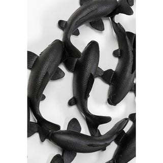Wall Object School of Koi Black √ò160cm - DEKOR