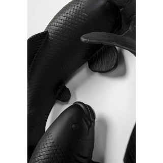Wall Object School of Koi Black √ò160cm - DEKOR