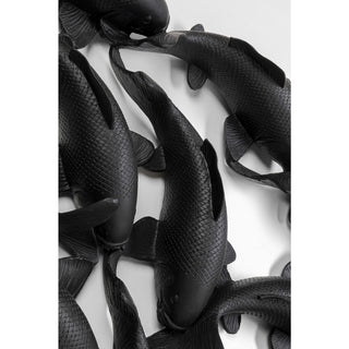Wall Object School of Koi Black √ò160cm - DEKOR
