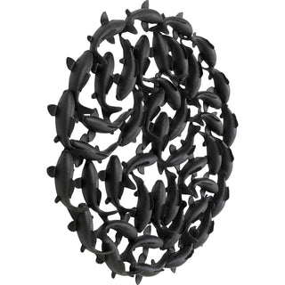 Wall Object School of Koi Black √ò160cm - DEKOR